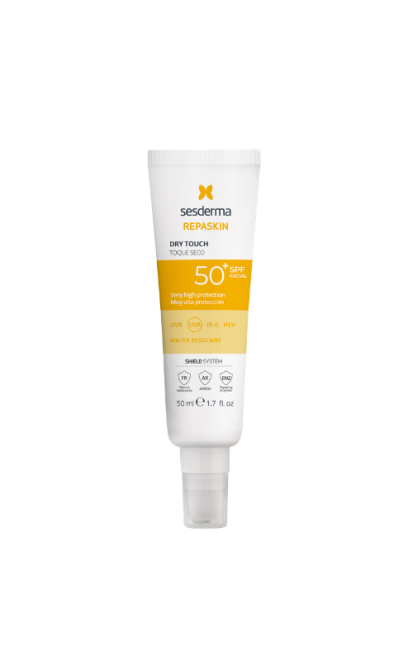 SESDERMA REPASKIN DRY TOUCH APSAUGINĖ PRIEMONĖ VEIDUI SPF50+, 50ml