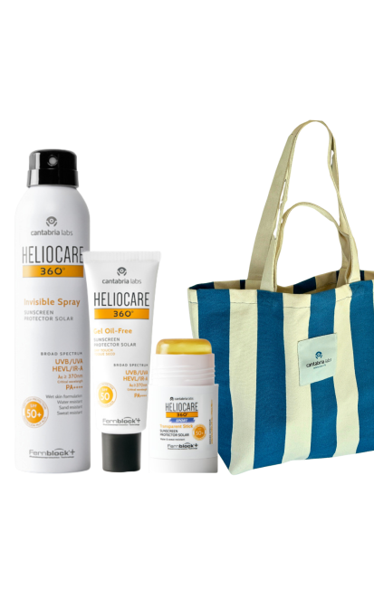 CANTABRIA LABS Heliocare rinkinys + vasariškas krepšys