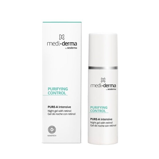 MEDIDERMA HOMECARE PURE-A INTENSIVE NAKTINIS SEBUMĄ REGULIUOJANTIS GELIS, 30 ML