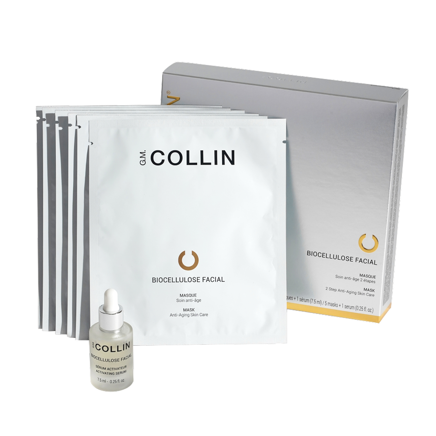 G.M. COLLIN BIOCELIULIOZINĖ VEIDO KAUKĖ SU SERUMU, 5 VNT + 7 ML