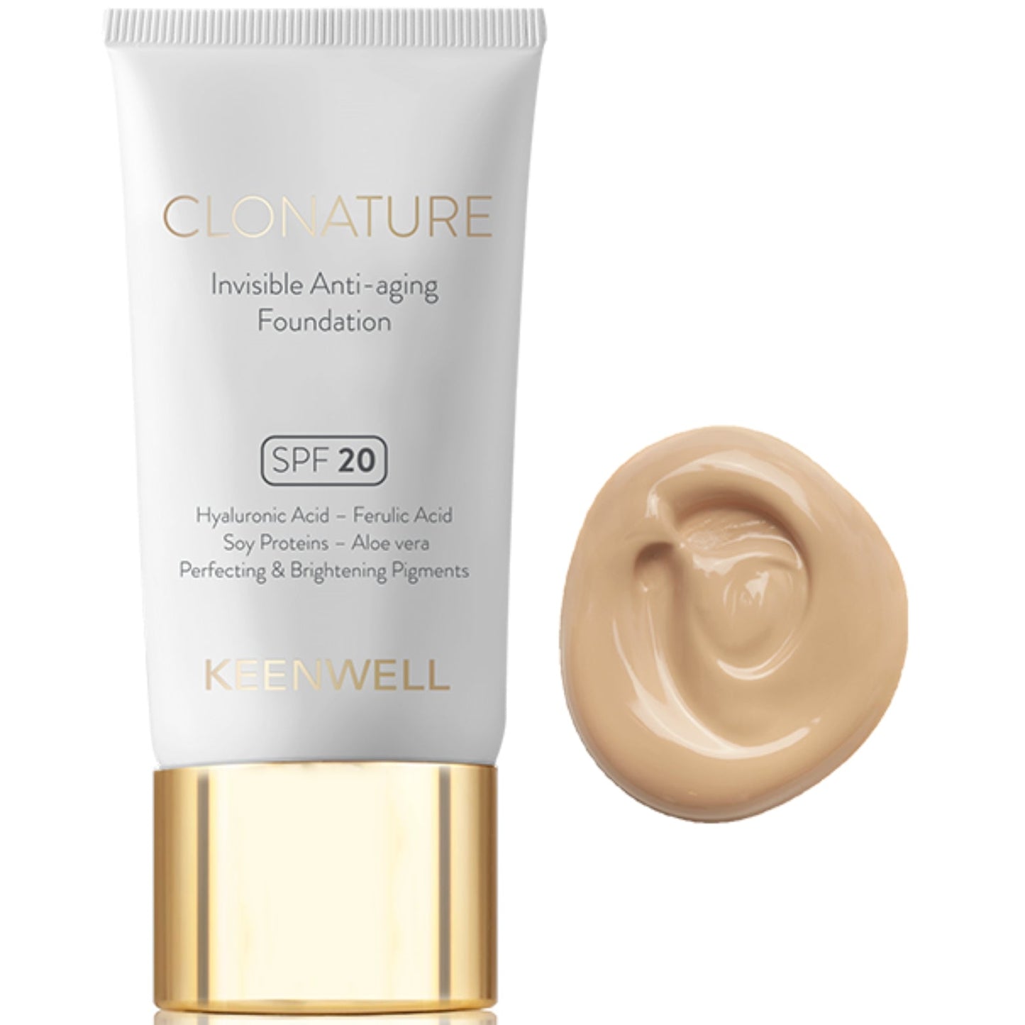 KEENWELL CLONATURE JAUNINANTIS MAKIAŽO PAGRINDAS SPF20, 30 ml (Nr.4)