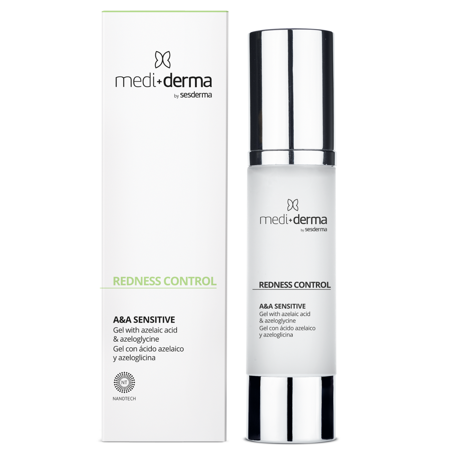 MEDIDERMA HOMECARE A&A SENSITIVE RAUDONĮ MAŽINANTIS VEIDO GELIS, 50 ML