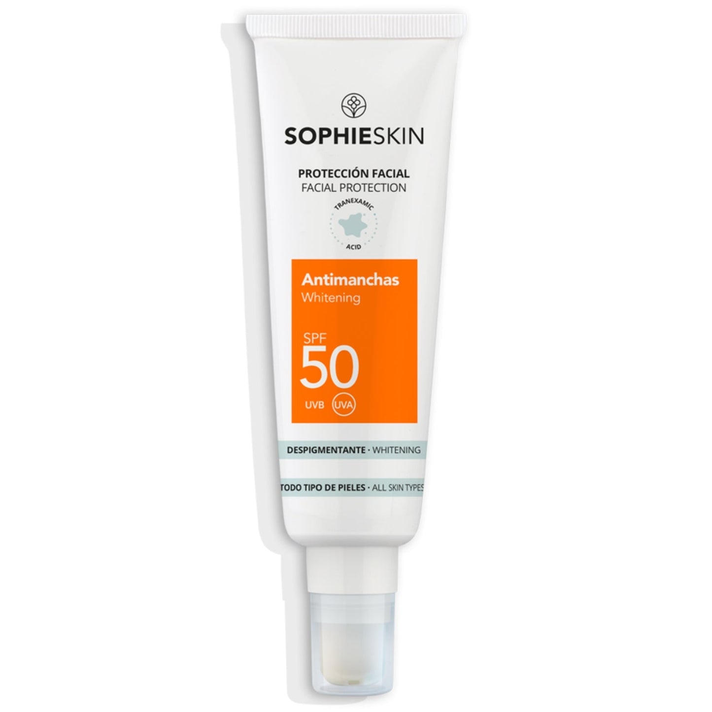 SOPHIE SKIN PIGMENTINES DEMES MAŽINANTIS APSAUGINIS VEIDO KREMAS SPF50, 50 ML