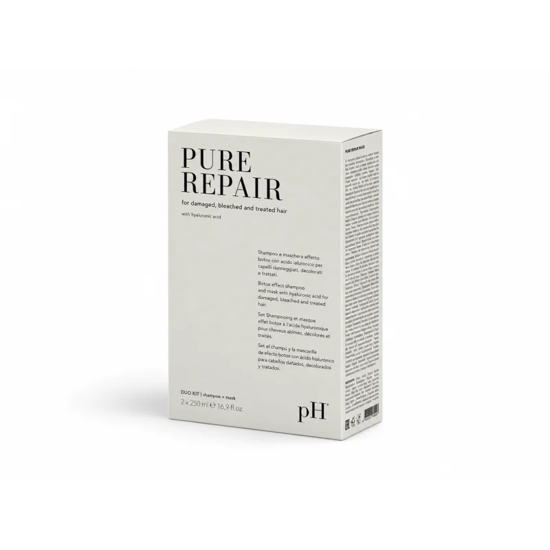 Rinkinys plaukų atstatymui „pH Laboratories PURE REPAIR DUO KIT“ 400 ML + 200 ml