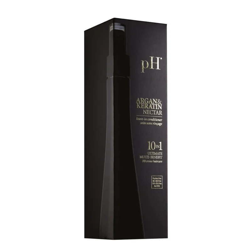 pH Laboratories
Trigubo poveikio nenuplaunamas drėkinantis kondicionierius, apsauga nuo karščio ir UV spindulių „Argan & Keratin“, 150 ml