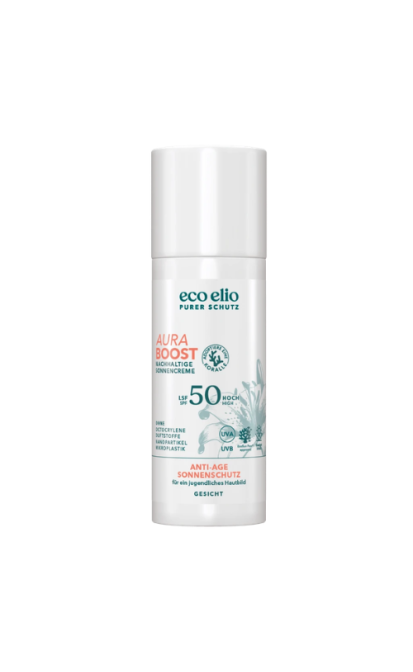 ECO ELIO AURA BOOST ANTI-AGE KREMAS NUO SAULĖS SPF 50, 50 ML