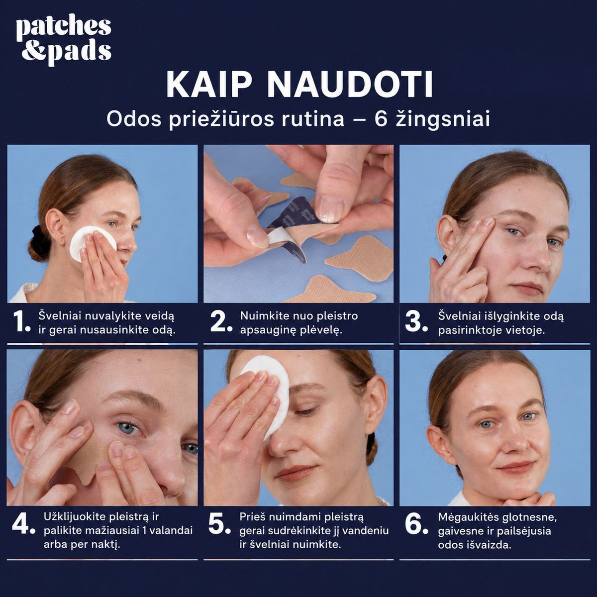 Classic Star forehead patches (tapes) with hyaluronic acid | 60 pcs.