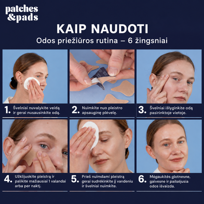 Classic Star forehead patches (tapes) with hyaluronic acid | 60 pcs.
