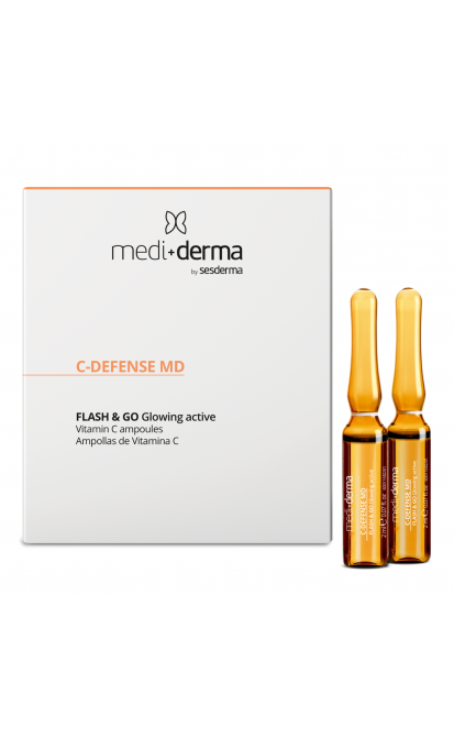 MEDIDERMA HOMECARE FLASH&GO BRIGHTENING VITAMIN C AMPOULES, 5x2 ML