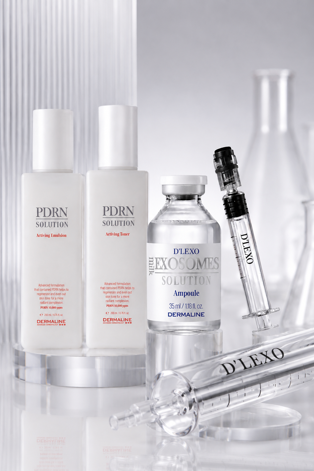 Dermaline rinkinys - Toneris/Emulsija/Serumas Delexo