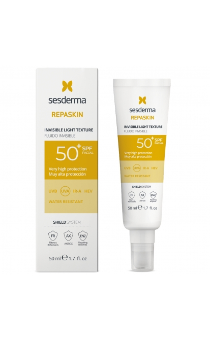 SESDERMA REPASKIN INVISIBLE LIGHT TEXTURE APSAUGINIS FLUIDAS VEIDUI SPF50+, 50 ML