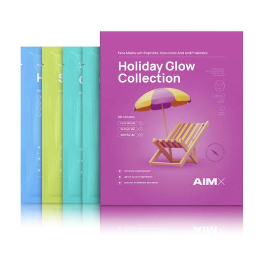 AIMX Holiday Glow Collection veido kaukių rinkinys