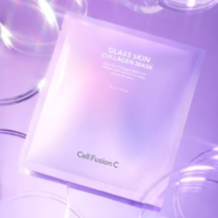 Cell Fusion C „Glass Skin Collagen Mask" skaistinanti hidrogelinė kaukė su kolagenu