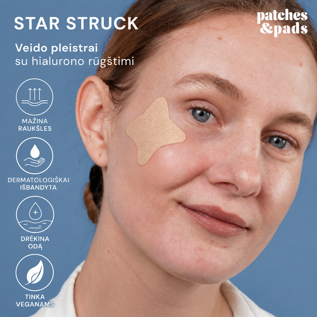 Classic Star forehead patches (tapes) with hyaluronic acid | 60 pcs.
