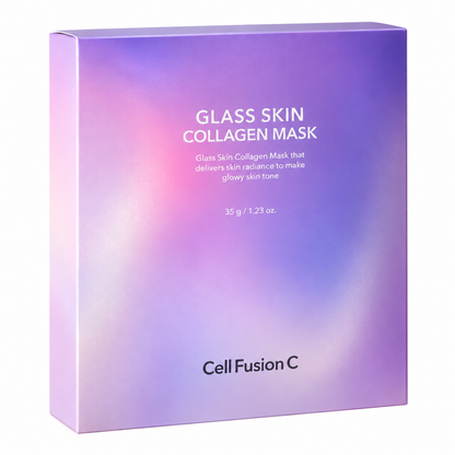 Cell Fusion C „Glass Skin Collagen Mask" skaistinanti hidrogelinė kaukė su kolagenu ( pakuotė 5vnt )