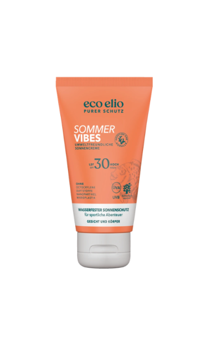 ECO ELIO SUMMER VIBES WATERPROOF KREMAS NUO SAULĖS SPF30, 75 ML