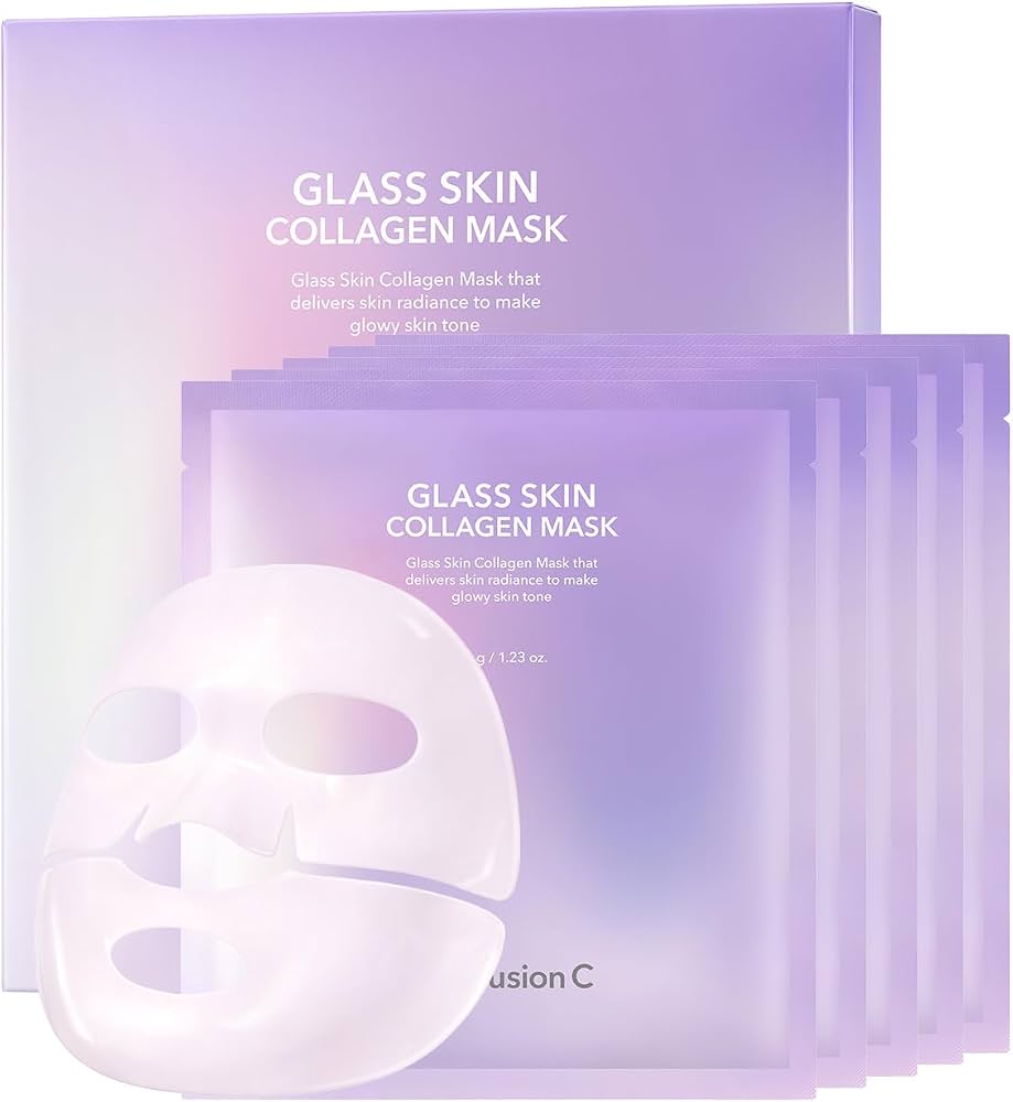 Cell Fusion C „Glass Skin Collagen Mask" skaistinanti hidrogelinė kaukė su kolagenu ( pakuotė 5vnt )