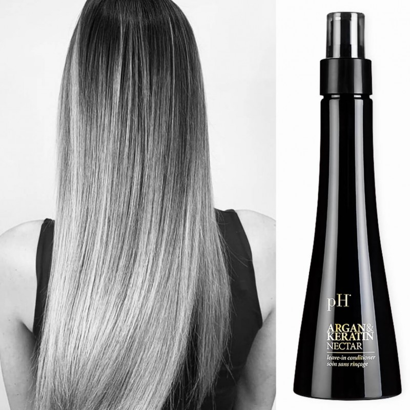 pH Laboratories
Trigubo poveikio nenuplaunamas drėkinantis kondicionierius, apsauga nuo karščio ir UV spindulių „Argan & Keratin“, 150 ml