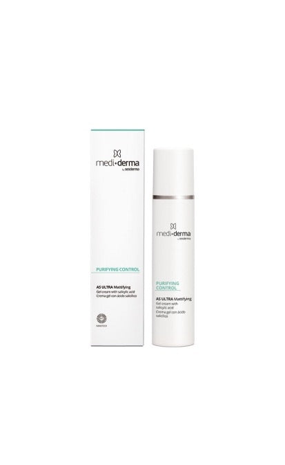 MEDIDERMA HOMECARE AS ULTRA SEBUMĄ REGULIUOJANTIS GELINIS VEIDO KREMAS, 50 ML
