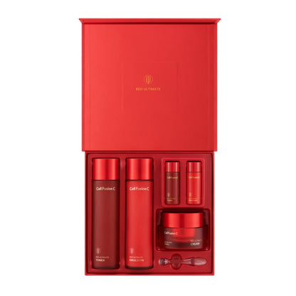 CELL FUSION C „Red Ultimate Set” dovanų rinkinys odos maitinimui ir stangrinimui