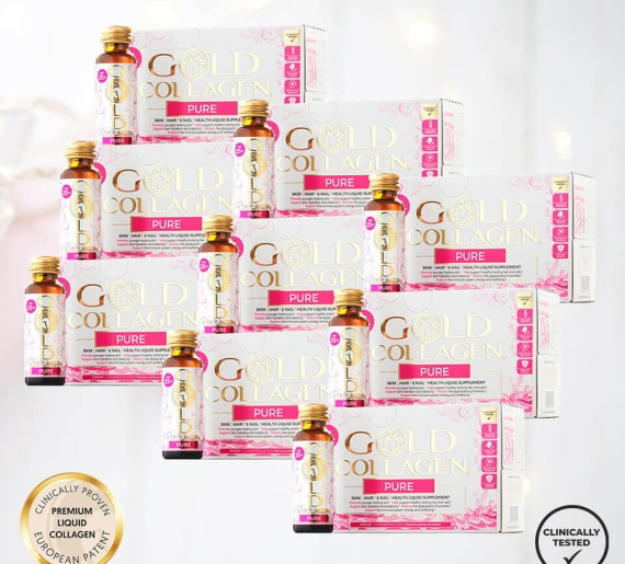 9 Gold Collagen PURE dėžutės (pilnas 3 mėnesių kursas)