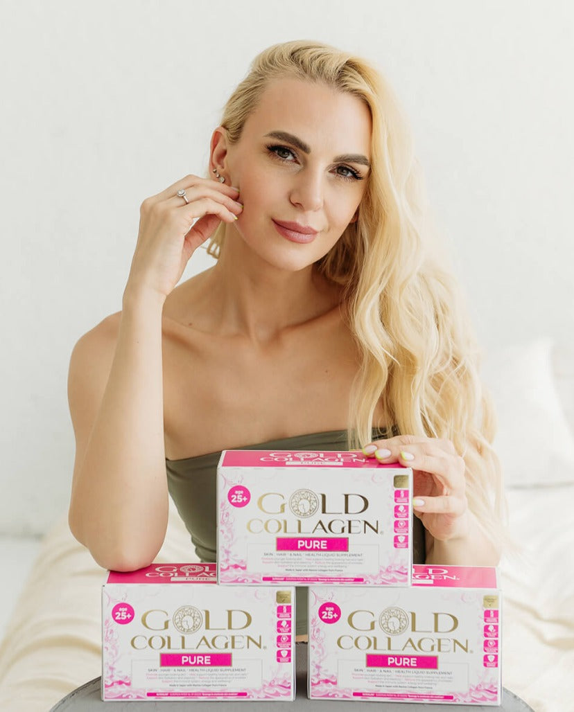 9 Gold Collagen PURE dėžutės (pilnas 3 mėnesių kursas)