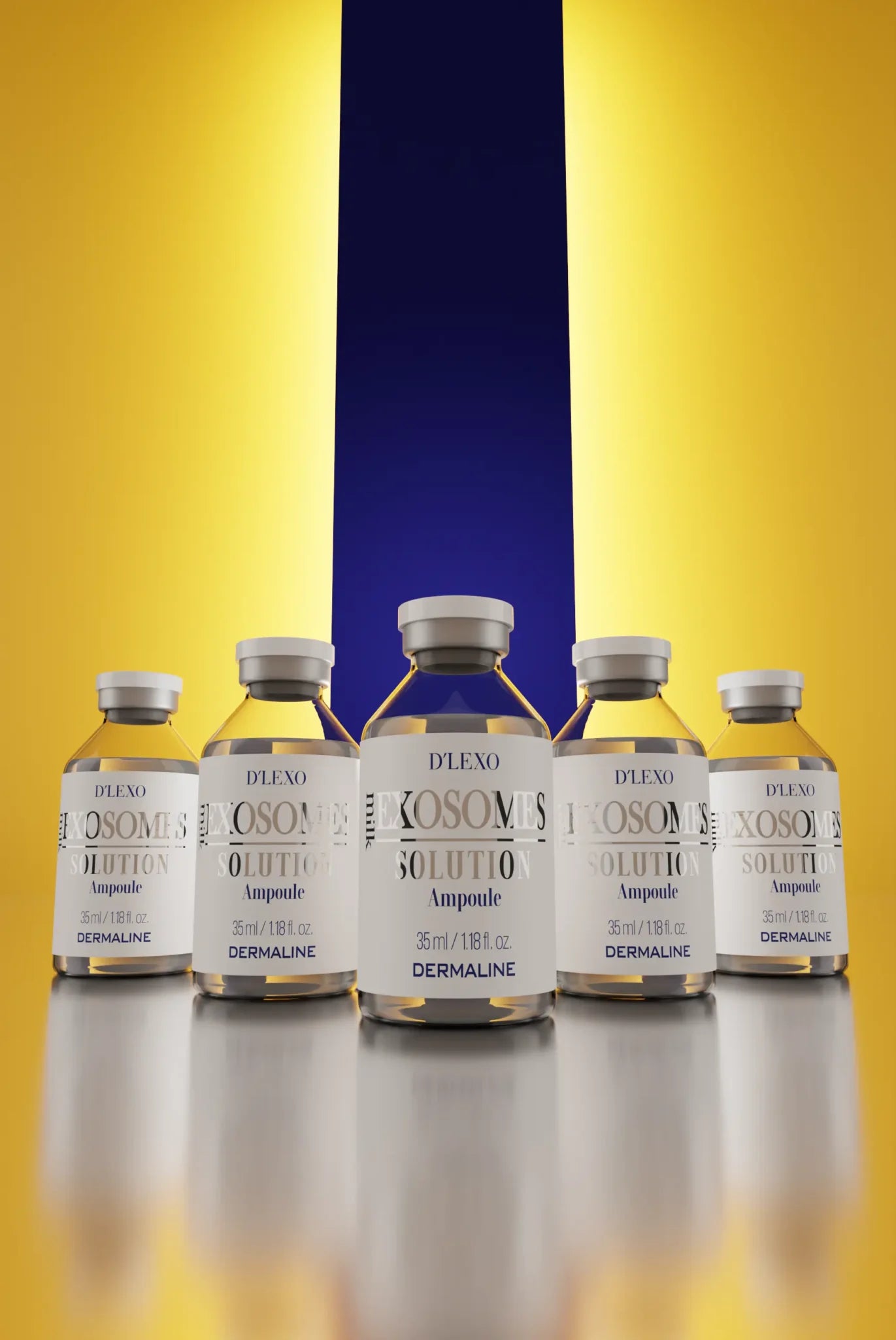 Dermaline D’Lexo Milk Exosomes Solution Ampoule su egzosomom, azijine centele ir adenozinu, 35 ml.