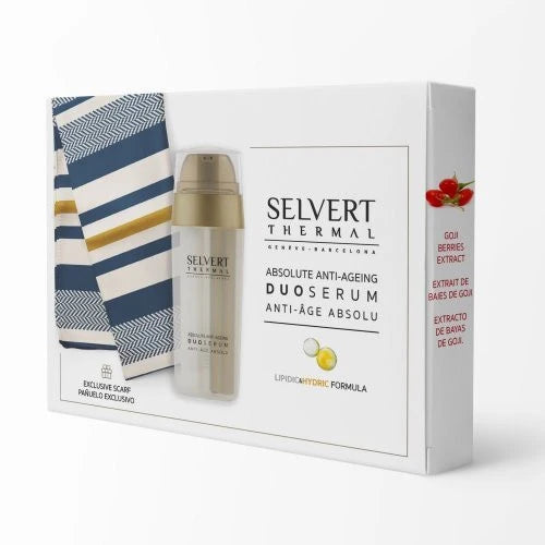 DUO SERUM PACK/ Dvifazis serumas prieš odos senėjimą, (30 ml + satino skarelė)
