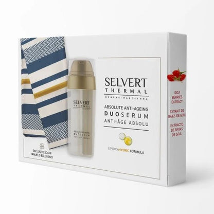 DUO SERUM PACK/ Dvifazis serumas prieš odos senėjimą, (30 ml + satino skarelė)