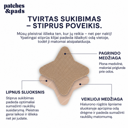 Classic Star forehead patches (tapes) with hyaluronic acid | 60 pcs.
