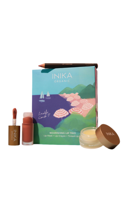 INIKA NOURISHING LIP CARE TRIO DOVANŲ RINKINYS