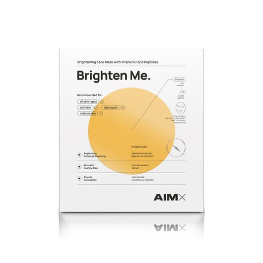 AIMX Skaistinanti lakštinė veido kaukė su vitaminu C AIMX Brighten Me 5 vnt