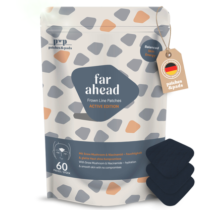 Patches & Pads – veido pleistrai „Raukšlė tarp antakių“ – medvilnė ir niacinamidas