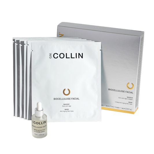 G.M. COLLIN BIOCELIULIOZINĖ VEIDO KAUKĖ SU SERUMU, 5 VNT + 7 ML