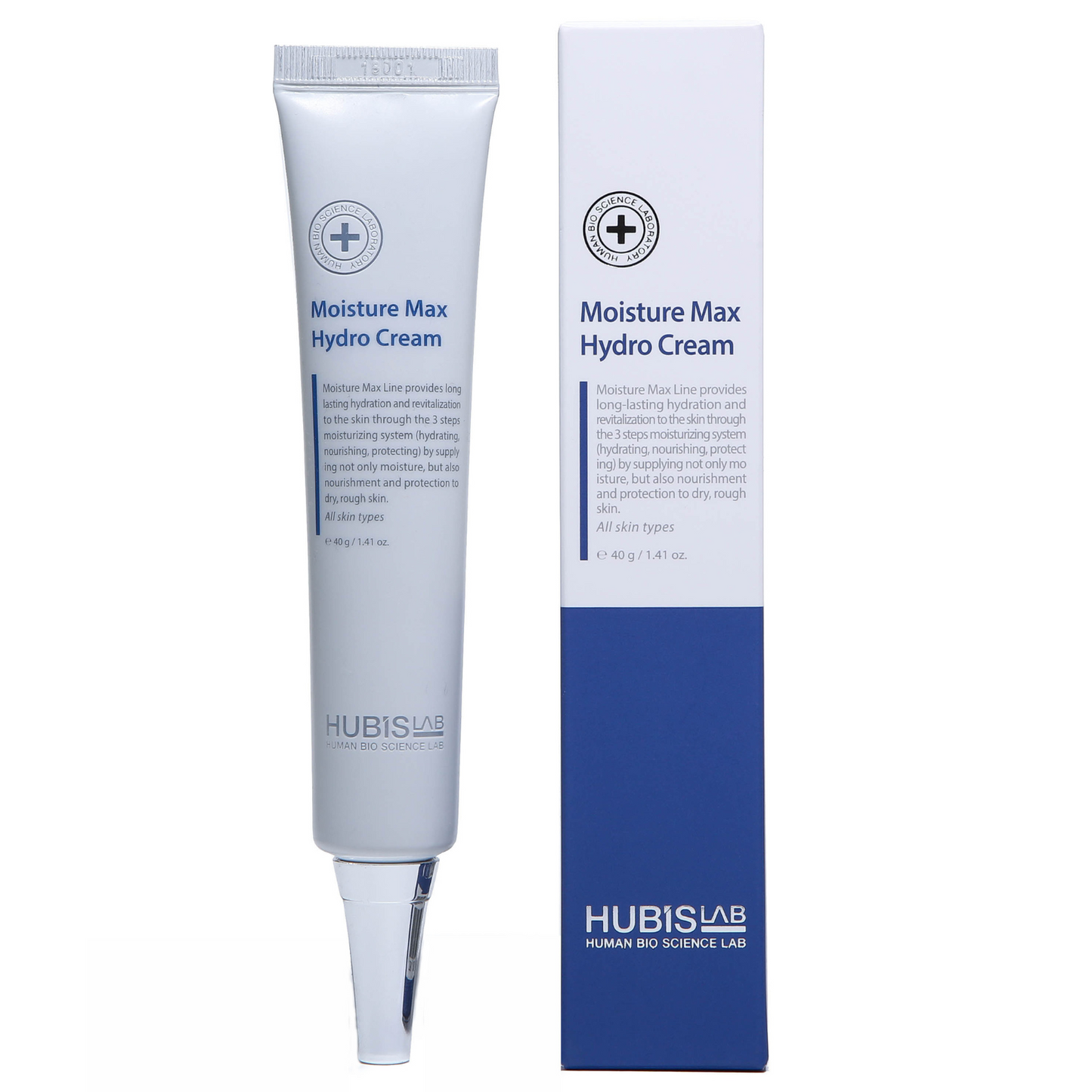 HUBISLAB MOISTURE MAX HYDRO DREKINAMASIS VEIDO KREMAS, 40 G