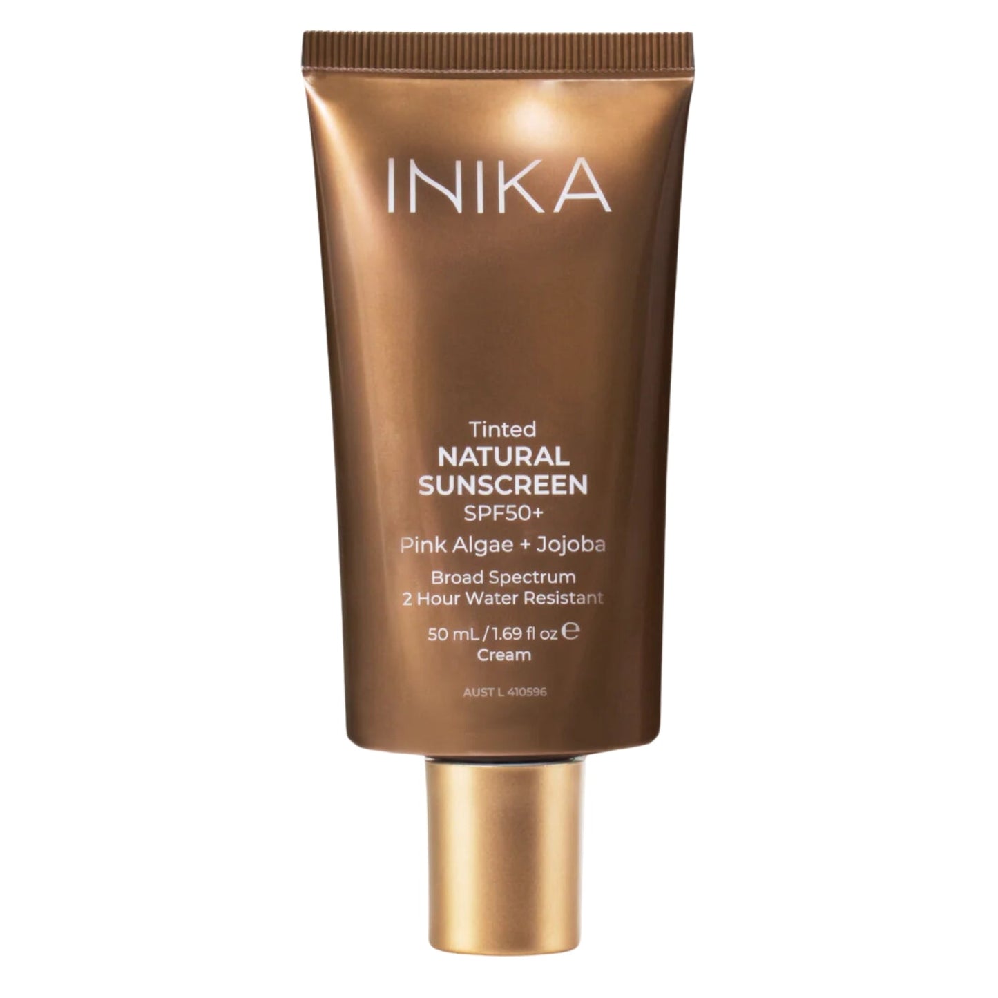 INIKA ORGANIC NATURALUS APSAUGINIS VEIDO KREMAS NUO SAULES SU SPALVA SPF50+, 50 ml