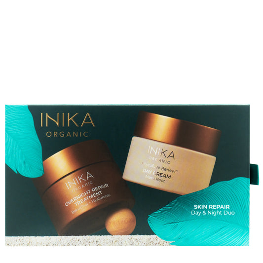 INIKA ORGANIC SKIN REPAIR DAY &amp; NIGHT DUO DOVANŲ RINKINYS
