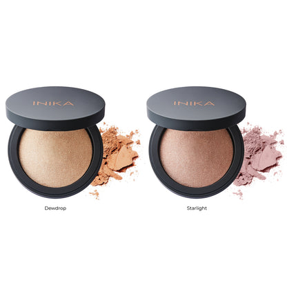 INIKA ORGANIC ŠVYTĖJIMO SUTEIKIANTI KOMPAKTINĖ PUDRA - Dewdrop, 8 g