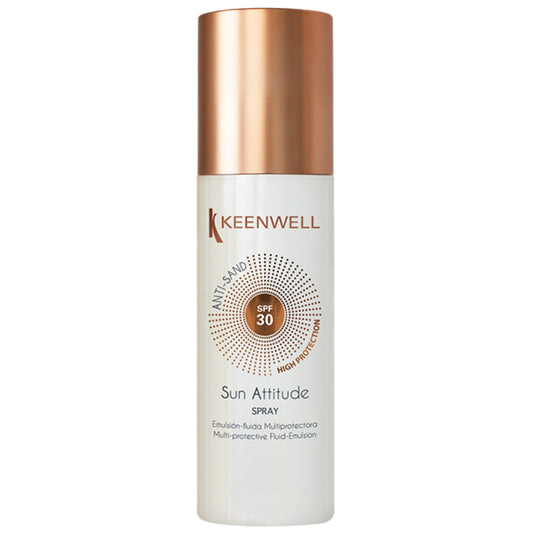 KEENWELL SUN ATTITUDE APSAUGINĖ, ĮDEGĮ SKATINANTI FLUIDINĖ EMULSIJA KŪNUI SPF 30, 150 ml