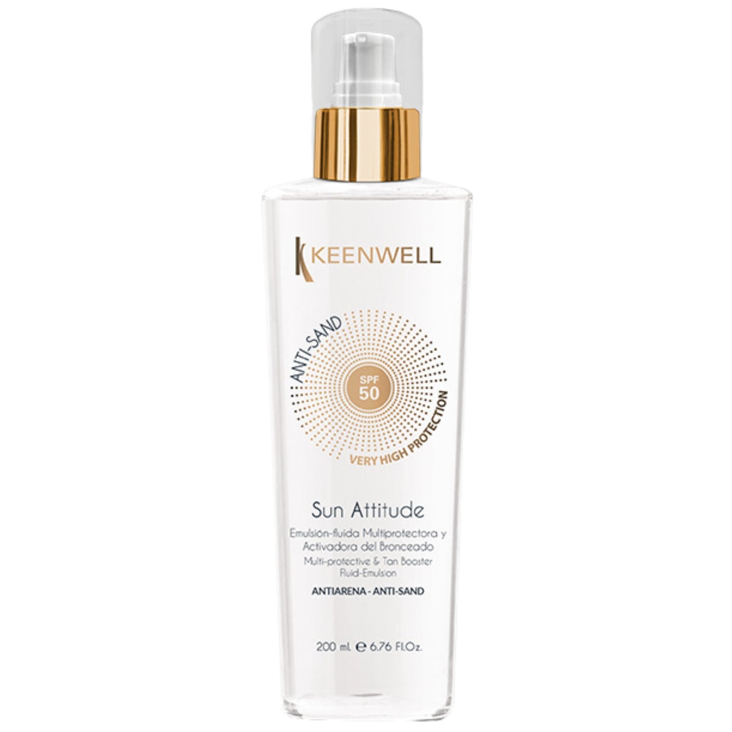 KEENWELL SUN ATTITUDE FLUIDAS NUO SAULĖS SPF50, 200 ml