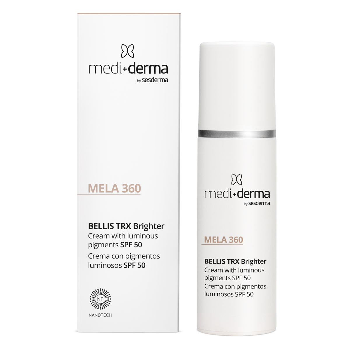 MEDIDERMA HOMECARE BELLIS TRX DEPIGMENTUOJANTIS ŠVYTĖJIMO SUTEIKIANTIS VEIDO KREMAS SPF 50, 30 ml