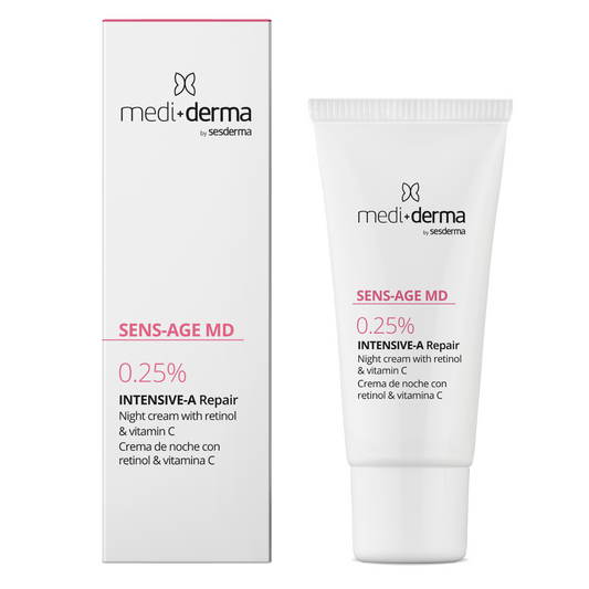 MEDIDERMA HOMECARE INTENSYVUS NAKTINIS VEIDO KREMAS SU 0,25% RETINOLIU, 30 ML