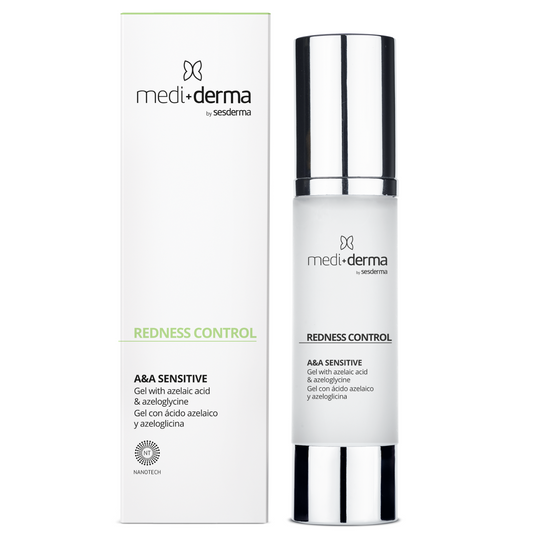 MEDIDERMA HOMECARE A&amp;A SENSITIVE RAUDONĮ MAŽINANTIS VEIDO GELIS, 50 ML
