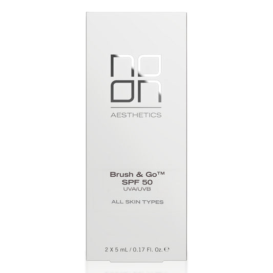 NOON BRUSH&amp;GO MINERAL SUN PROTECTION POWDER SPF 50 VISŲ TIPŲ ODAI (Tone 01), 2x5 g