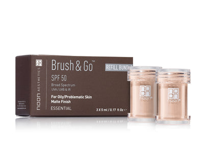 NOON BRUSH & GO ŠEPETĖLIO PAPILDYMAS VISIEMS ODOS TIPAMS (Tone 01), 3x5 G