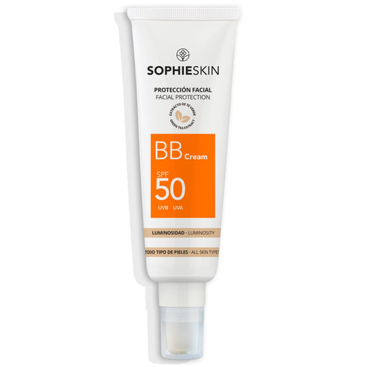 SOPHIE SKIN SPALVĄ SUTEIKIANTIS APSAUGINIS BB VEIDO KREMAS NUO SAULĖS SPF50, 50 ML