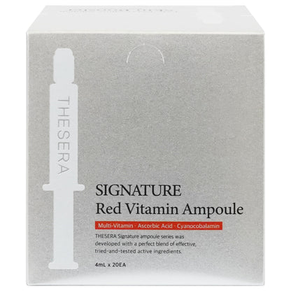 THESERA SIGNATURE RED VITAMIN ŠVIESINANČIOS IR SKAISTINANČIOS AMPULĖS, 20x4 ML