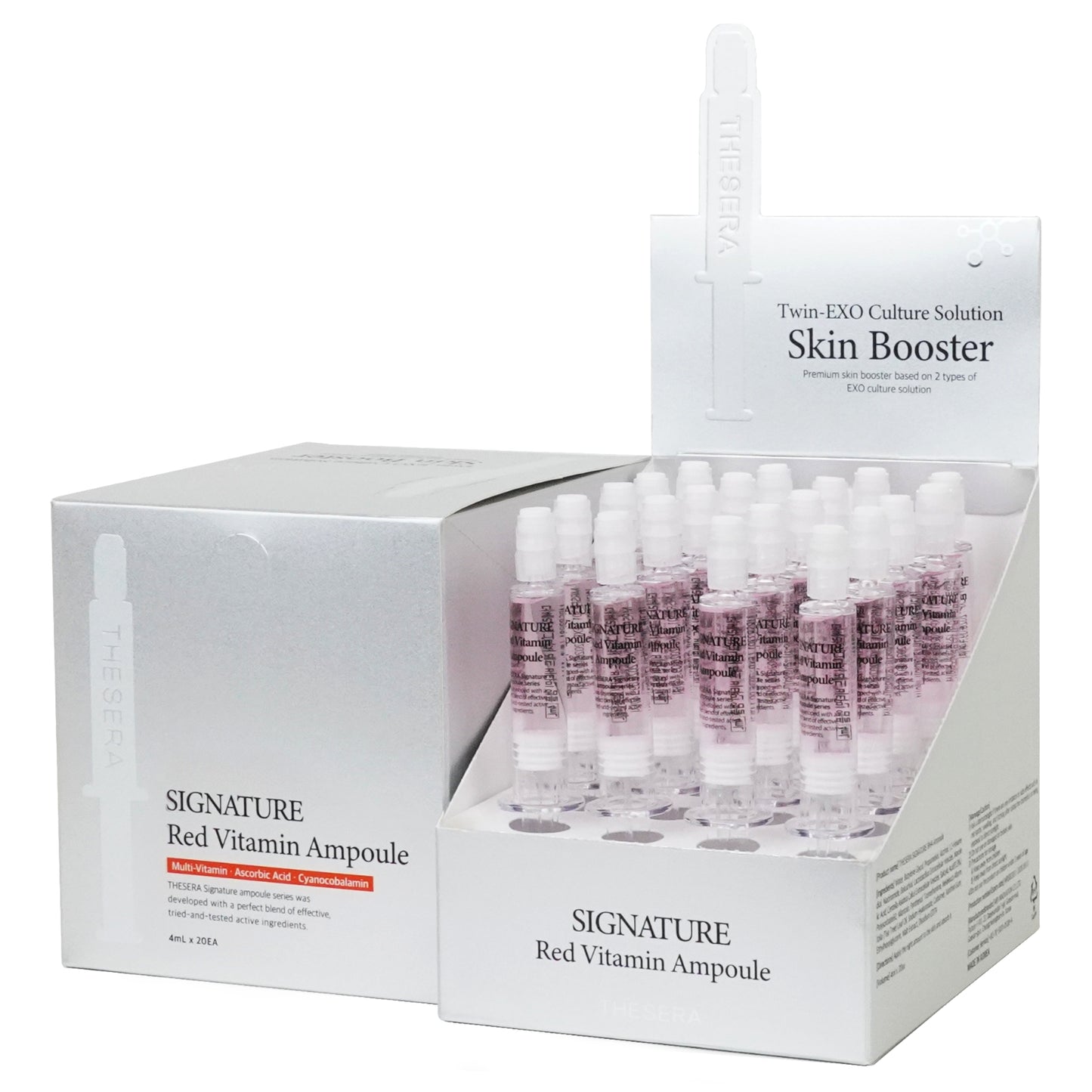 THESERA SIGNATURE RED VITAMIN ŠVIESINANČIOS IR SKAISTINANČIOS AMPULĖS, 20x4 ML